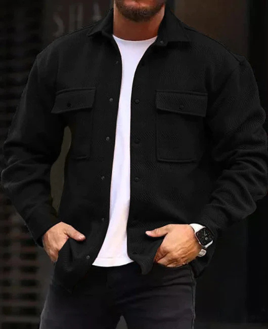 Coat Men Polo Collar Top Men Fashion Work Clothes - Image 8