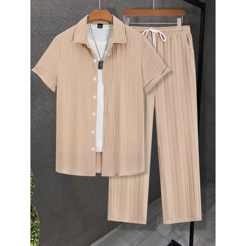 Digital-print Short-sleeve Shirt And Pants Set - Image 4