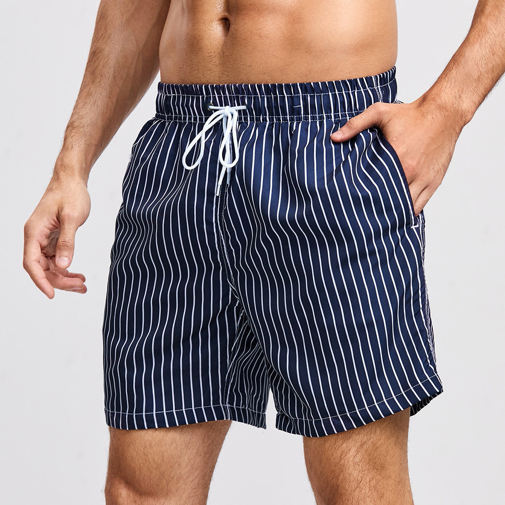 Mens Loose-Fit Printed Casual Beach Shorts - Image 5