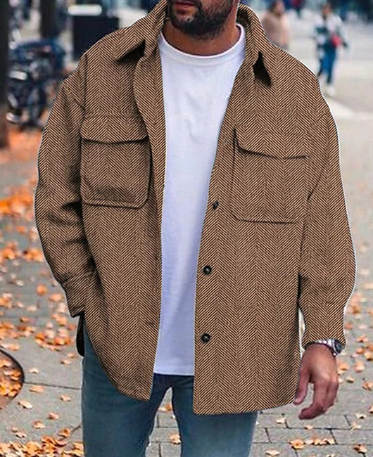 Coat Men Polo Collar Top Men Fashion Work Clothes - Image 10