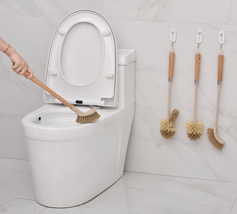 Wooden Household Handle Toilet Brush Cleaning Tools Bathroom Cleaning Brush Kitchen Floor Cleaner Brushes - Image 3