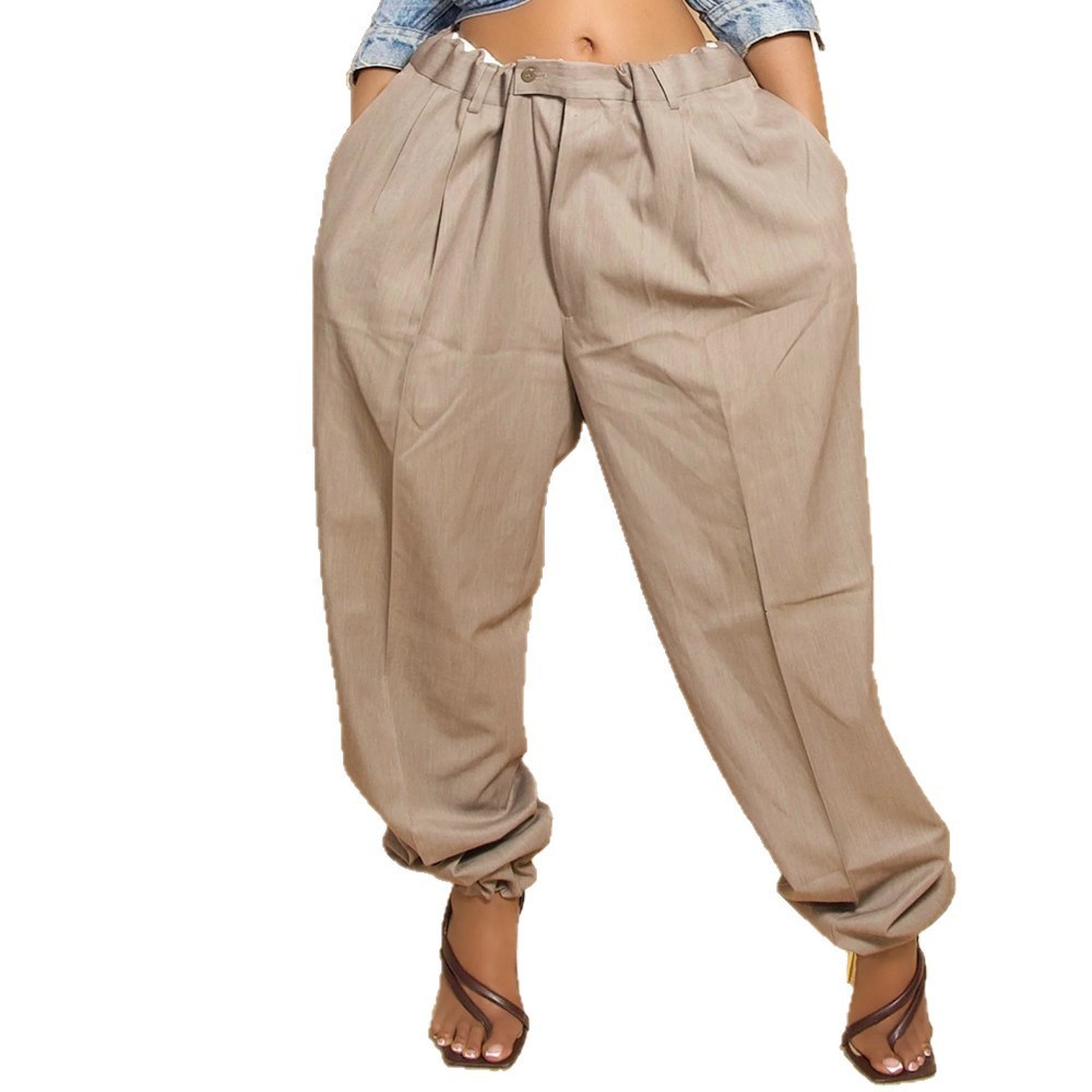 Casual Relaxed-fit Trendy Ankle-length Jogger Pants - Image 4