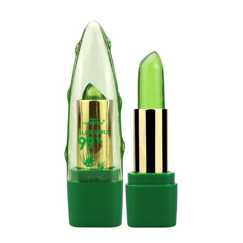 Aloe Vera Gel Color Changing Lipstick Gloss Moisturizer Anti-drying Desalination Fine-grain Lip Blam Care - Image 2