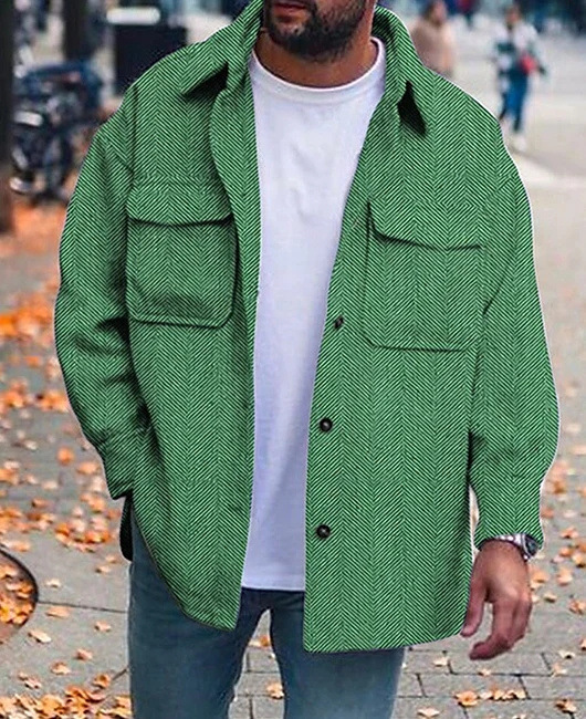 Coat Men Polo Collar Top Men Fashion Work Clothes - Image 5