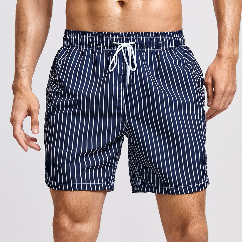 Mens Loose-Fit Printed Casual Beach Shorts