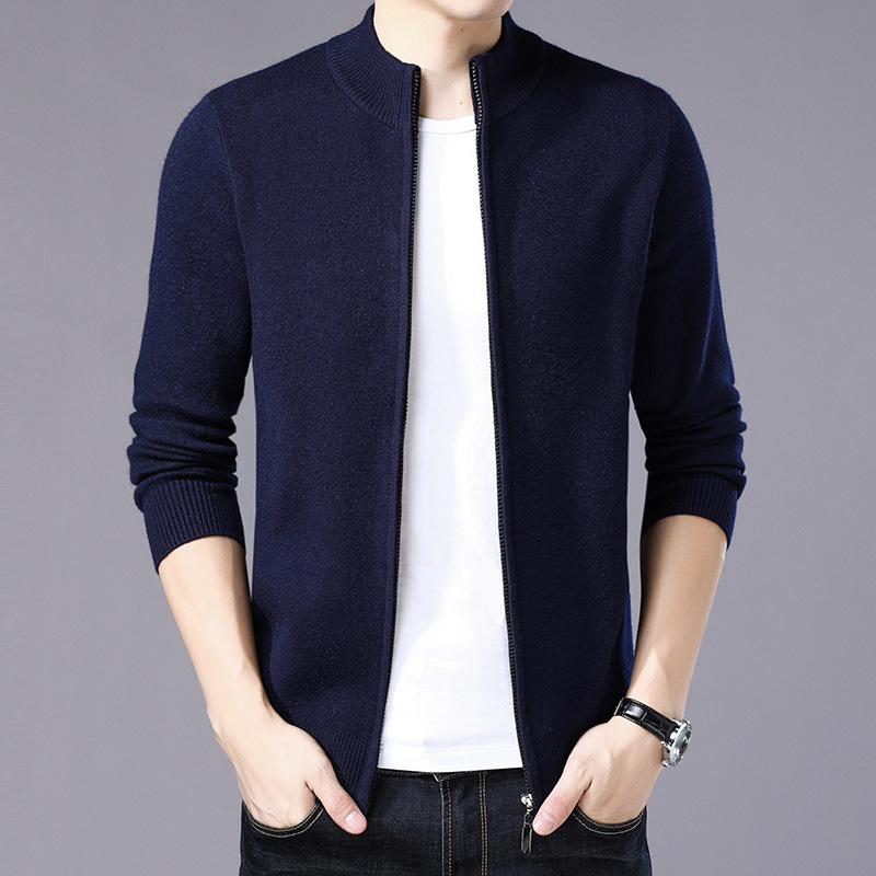 Mens Thickened Warm Solid-color Sweater - Image 7