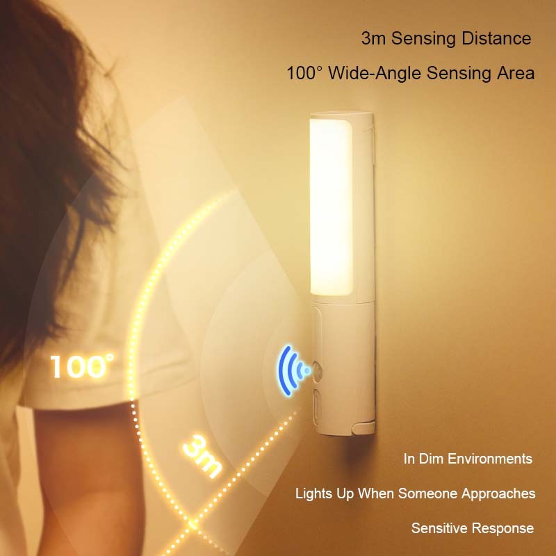 New Style Smart Human Body Induction Motion Sensor LED Night Light For Home Bed Kitchen Cabinet Wardrobe Wall Lamp - Image 6