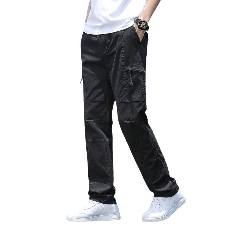 Mens Multi-Pocket Straight-Leg Long Pants - Image 5