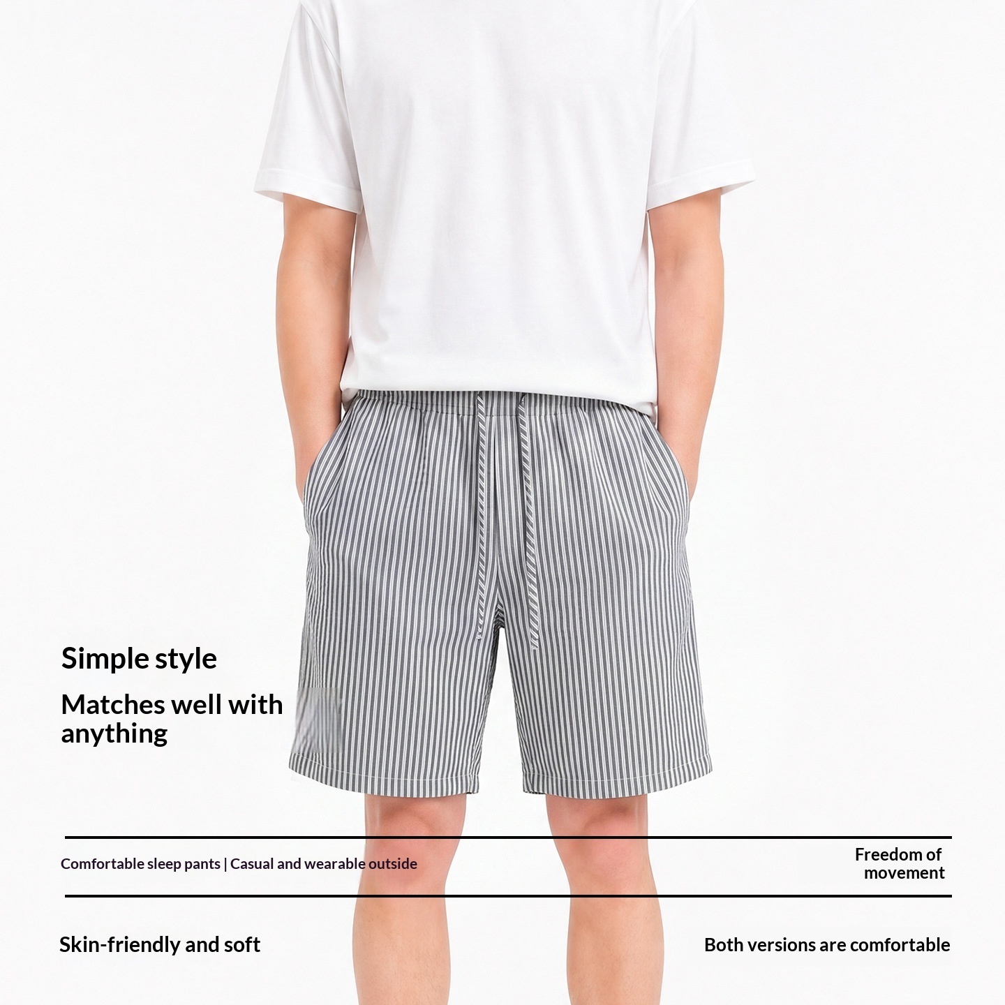 Striped Home Pants Suitable For Both Indoor And Outdoor Wear - Image 3