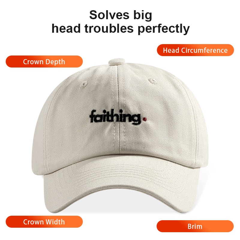 Religious Christian Faithing Letter Embroidery Black Vintage Casual Unisex Baseball Cap - Image 3