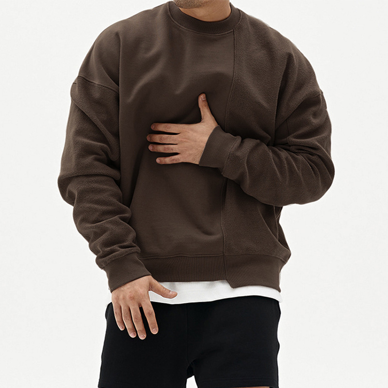 Pullover Round Neck Sweater Loose Men Clothes - Image 8