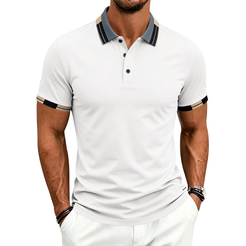 Mens Three-button Short-sleeve Top - Image 2