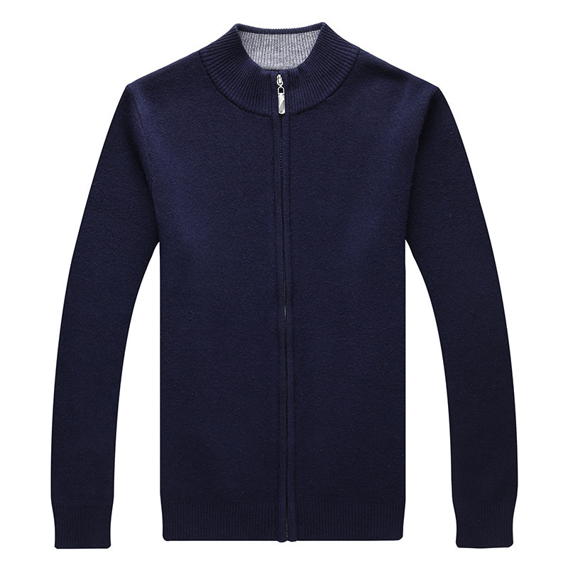 Mens Thickened Warm Solid-color Sweater - Image 4