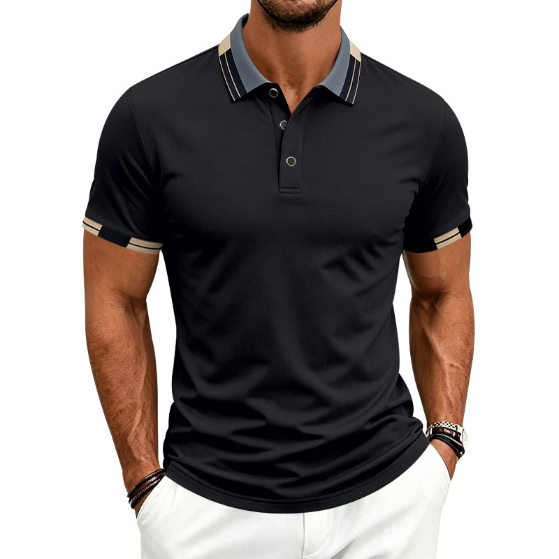 Mens Three-button Short-sleeve Top - Image 3