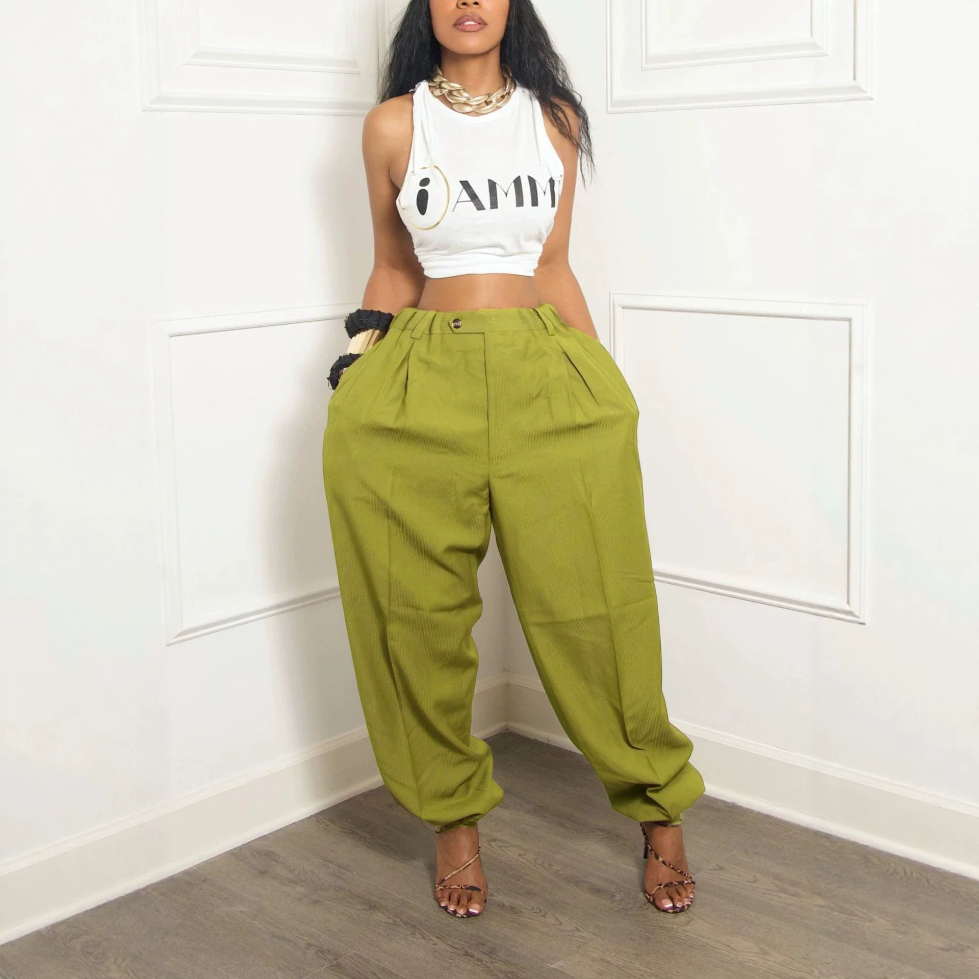 Casual Relaxed-fit Trendy Ankle-length Jogger Pants - Image 3