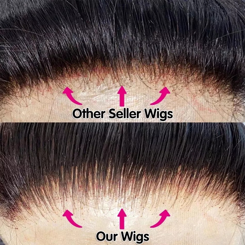 6x4 Density Virgin Human Hair Wigs For Black Women Vietnamese Raw Hair Transparent Lace Front Pre-Plucked Bleached Knots - Image 3