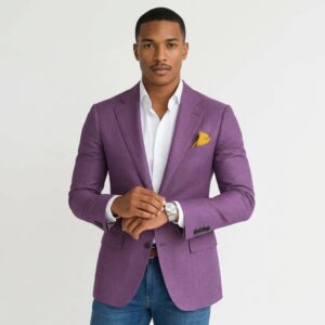 Mens Casual Plaid Jacket With Digital Print