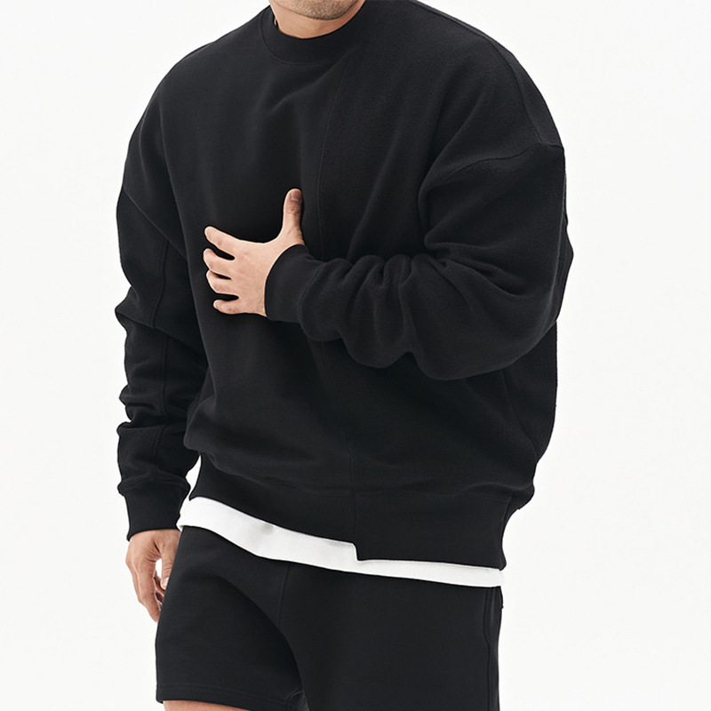 Pullover Round Neck Sweater Loose Men Clothes - Image 4
