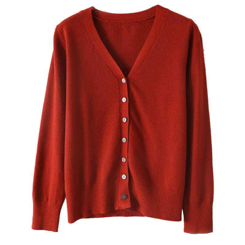 SpringSummer V-neck Cardigan Long-Sleeve Knit Top - Image 5