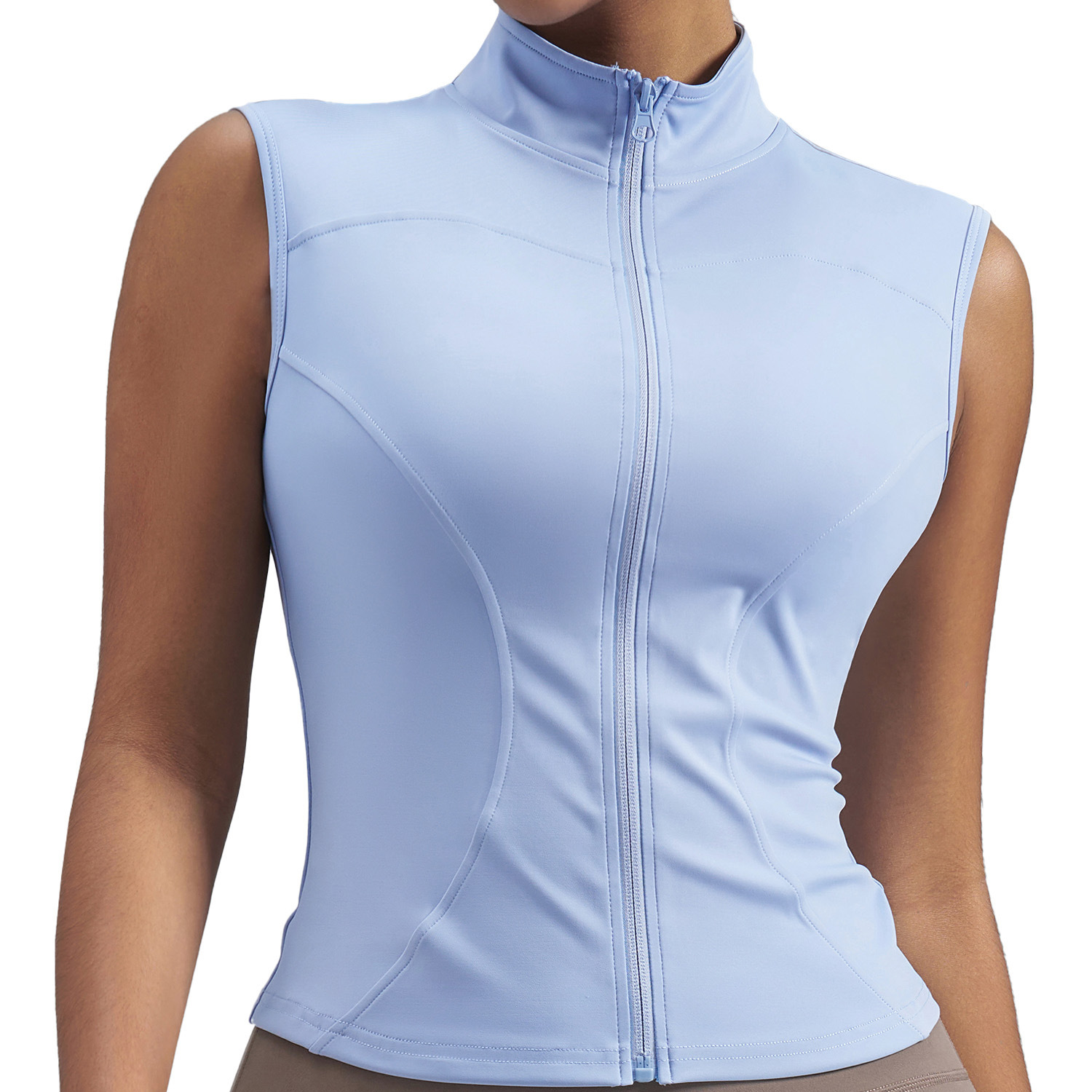 New Womens Stand-collar Sleeveless Jacket - Image 5