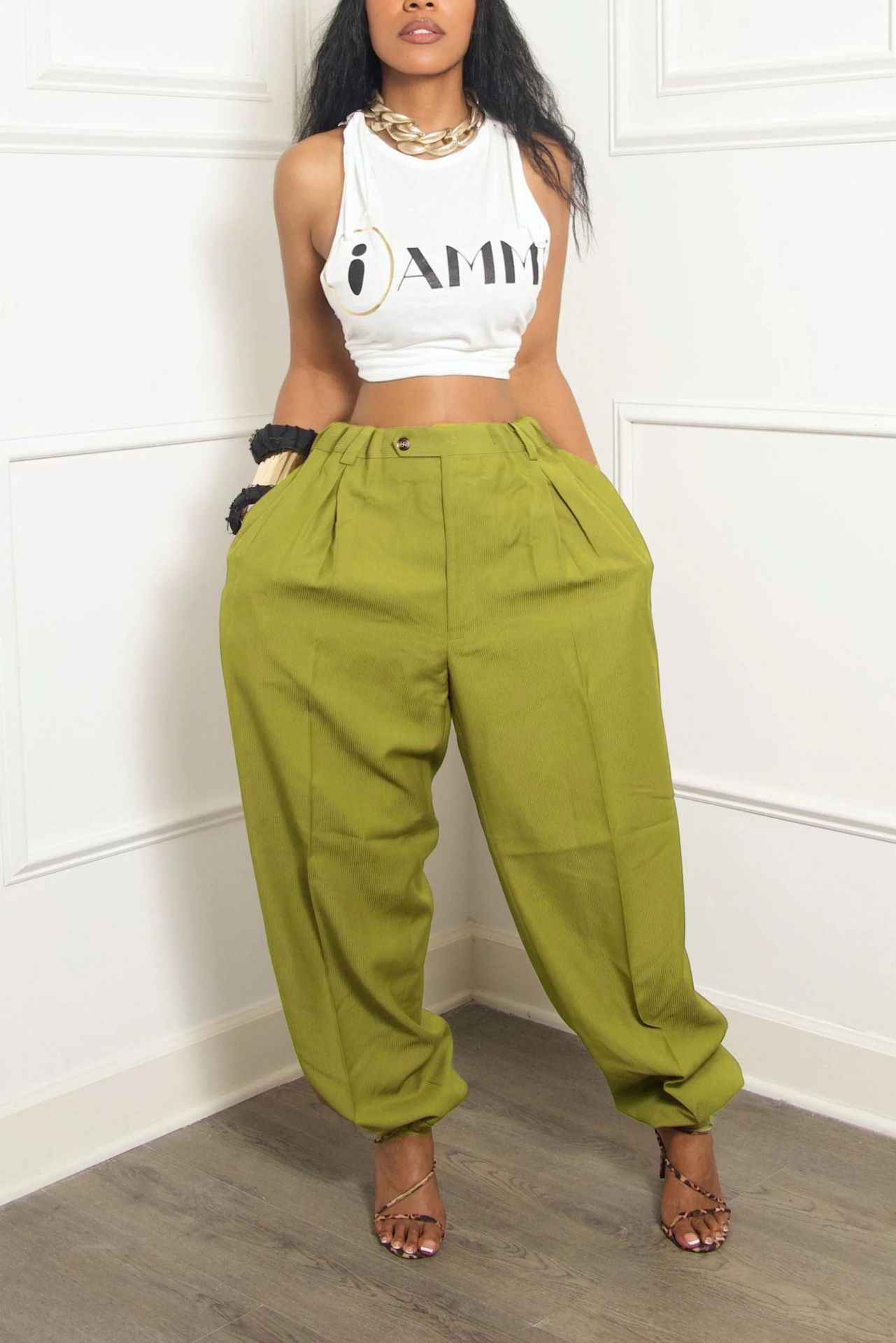 Casual Relaxed-fit Trendy Ankle-length Jogger Pants - Image 9