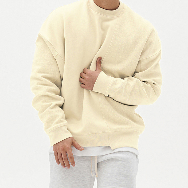 Pullover Round Neck Sweater Loose Men Clothes - Image 6