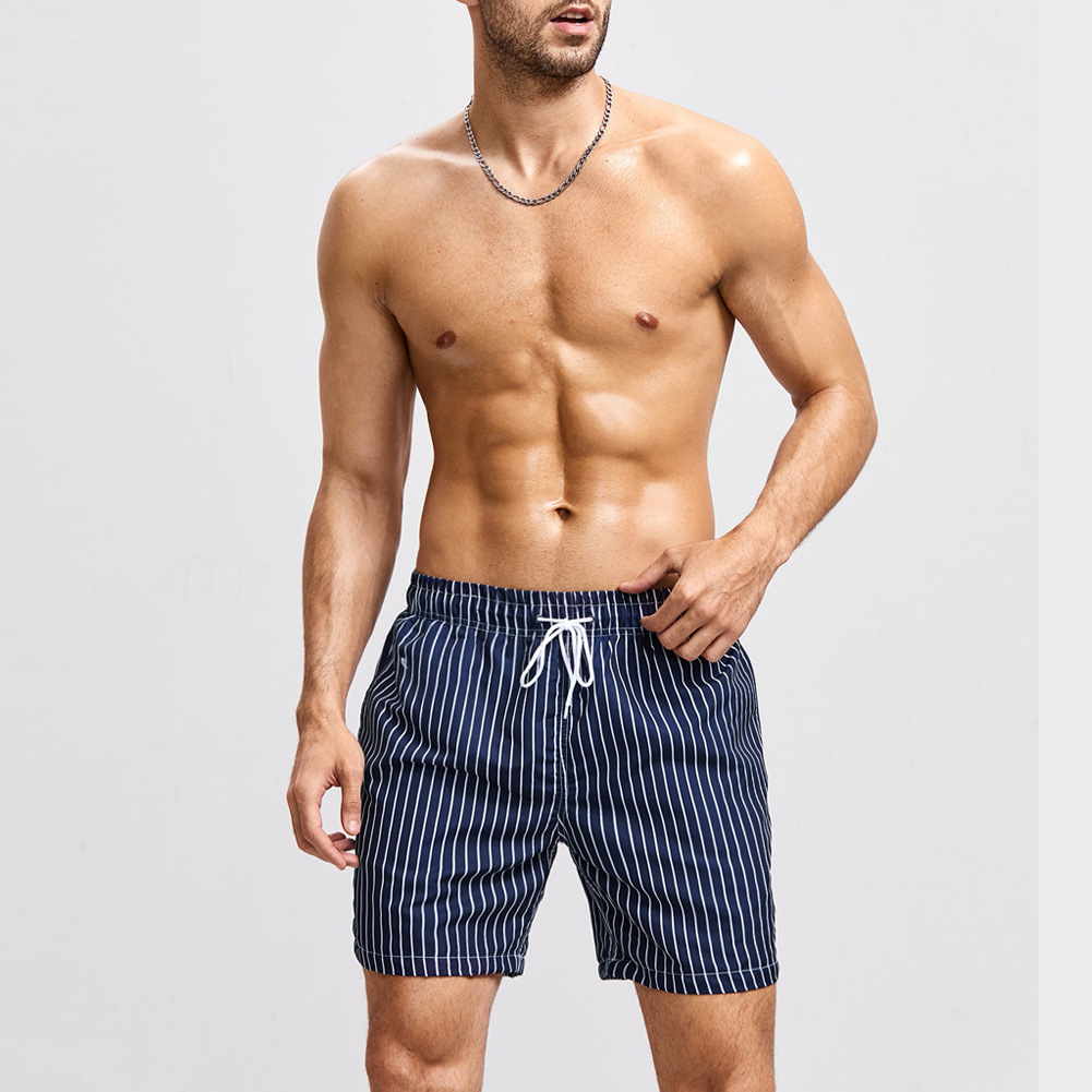 Mens Loose-Fit Printed Casual Beach Shorts - Image 2