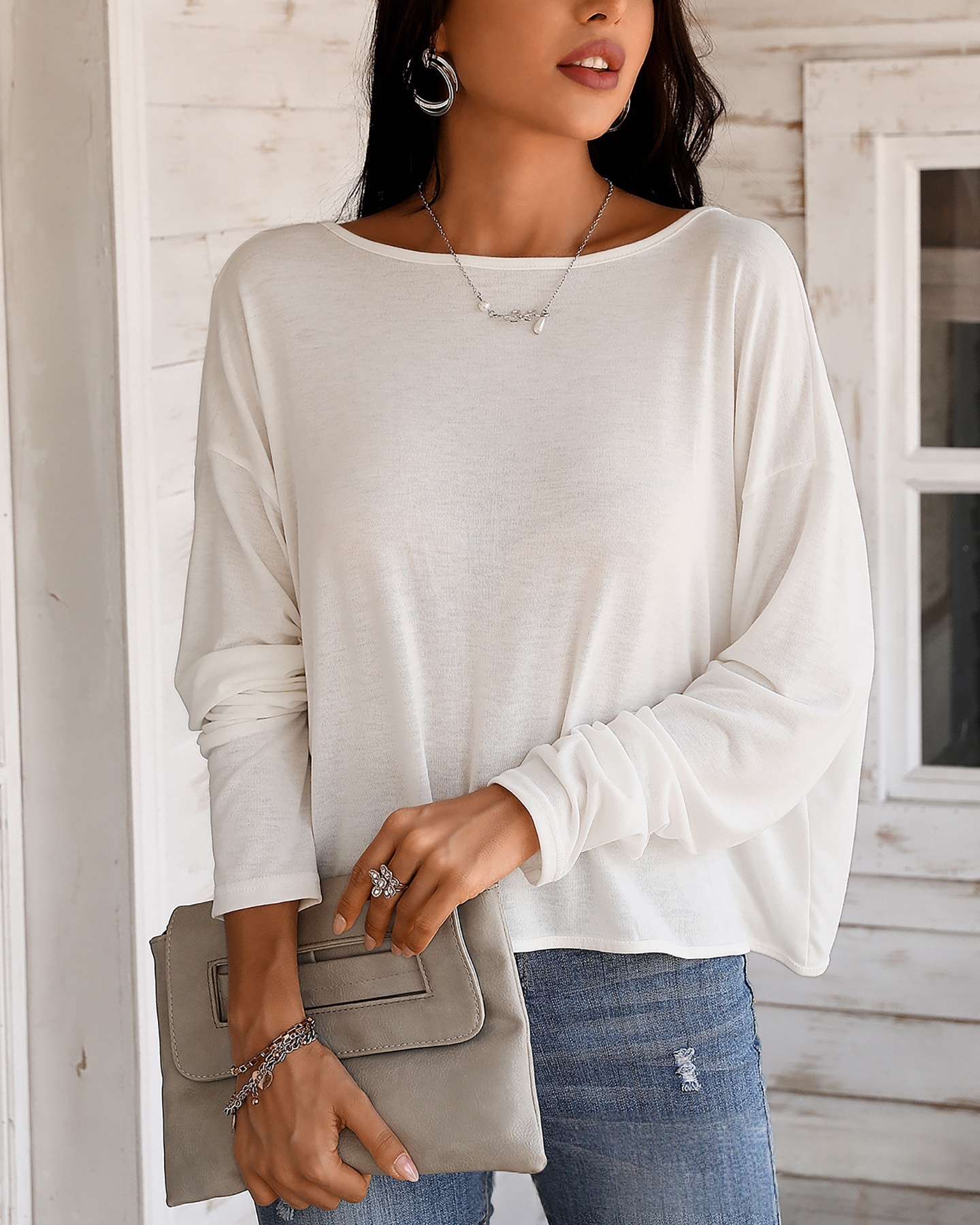 Decorative Long-sleeve Sun-protection Versatile T-shirt - Image 4
