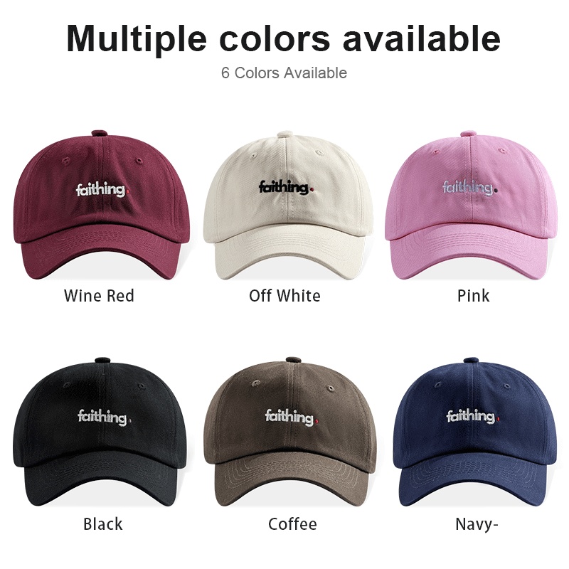 Religious Christian Faithing Letter Embroidery Black Vintage Casual Unisex Baseball Cap - Image 5