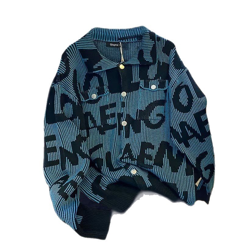 Mens Retro Lapel Plaid Loose-Fit Coat - Image 5