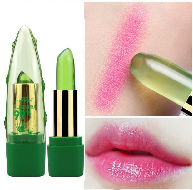Aloe Vera Gel Color Changing Lipstick Gloss Moisturizer Anti-drying Desalination Fine-grain Lip Blam Care - Image 4