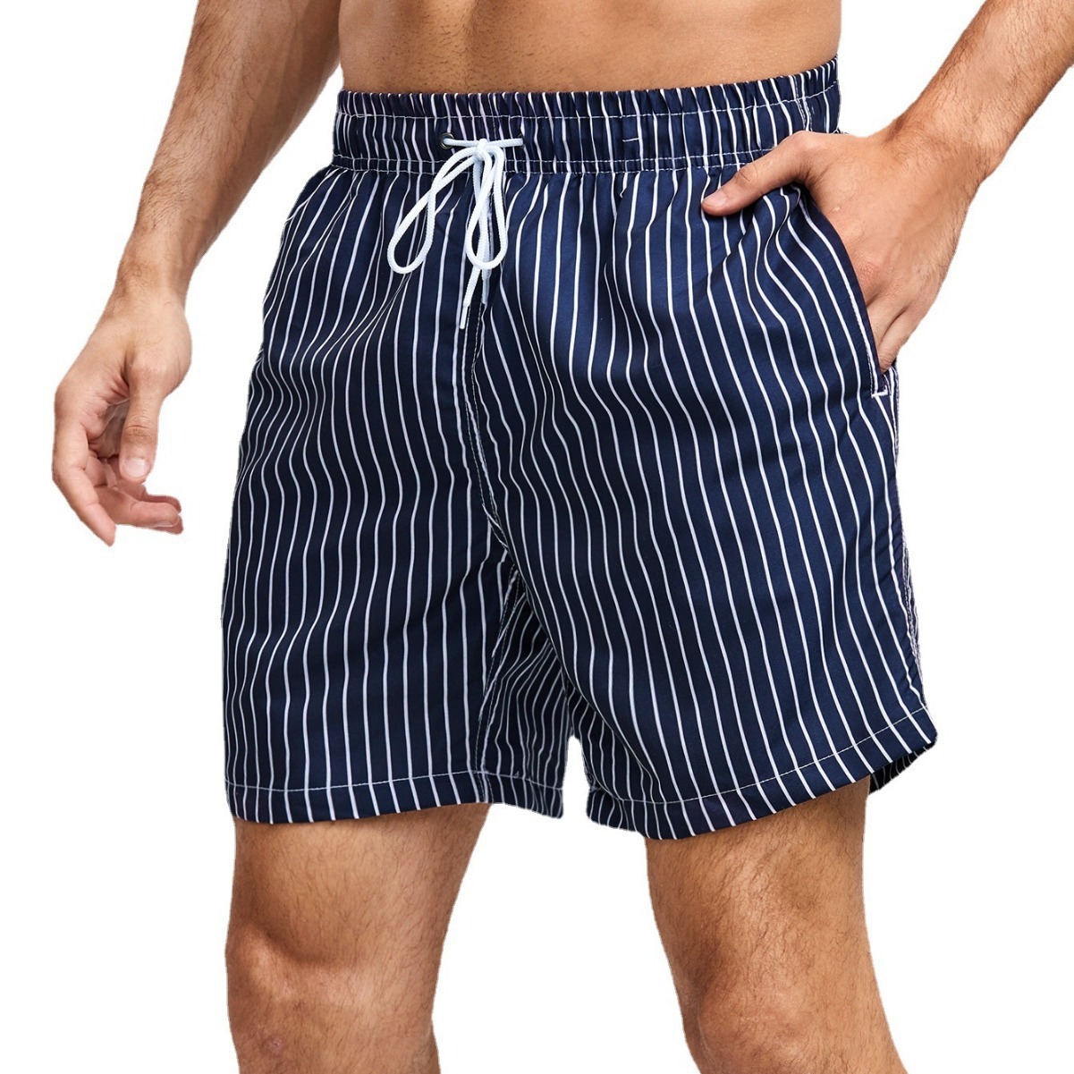 Mens Loose-Fit Printed Casual Beach Shorts - Image 4