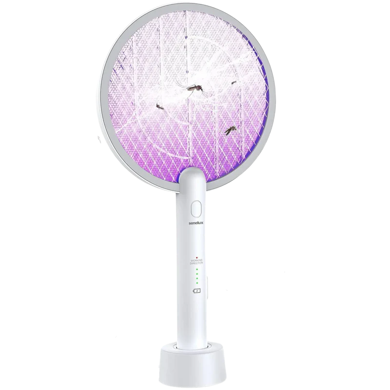 Senelux Electric Fly Swatter, Bug Zapper 2in-1 Racket Fly Killer USB Rechargeable Fly Zapper - Image 3