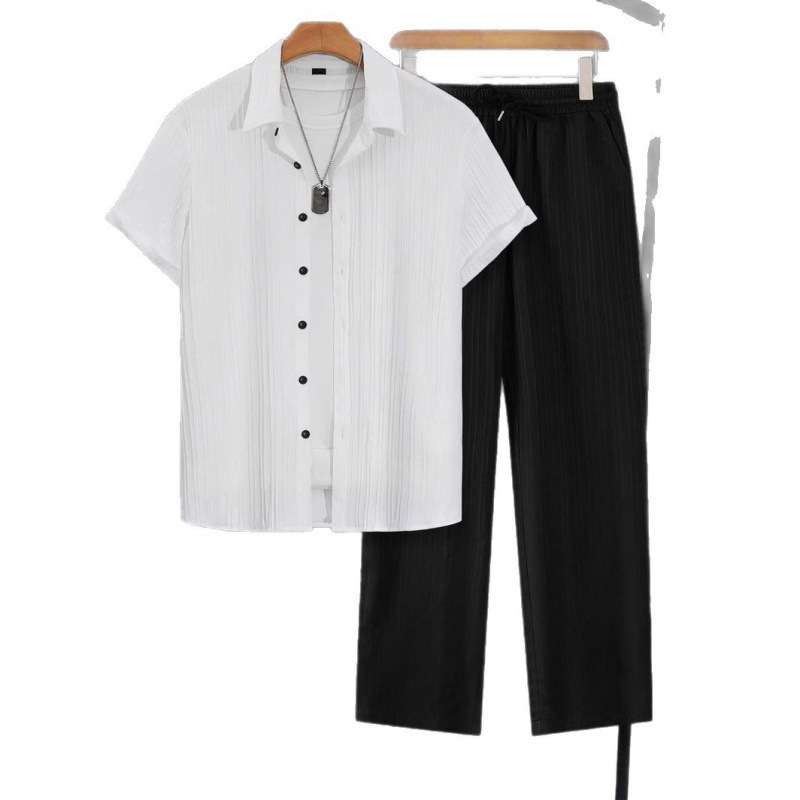 Digital-print Short-sleeve Shirt And Pants Set - Image 6