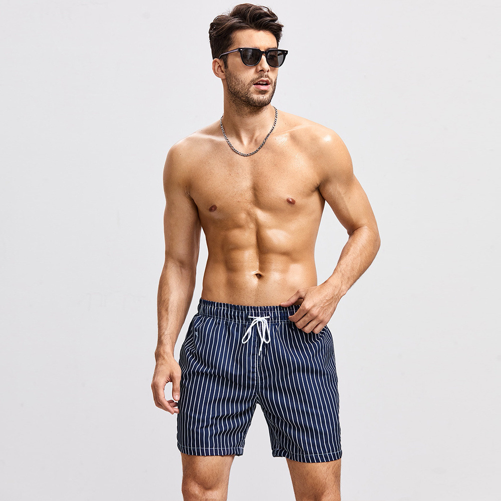 Mens Loose-Fit Printed Casual Beach Shorts - Image 3
