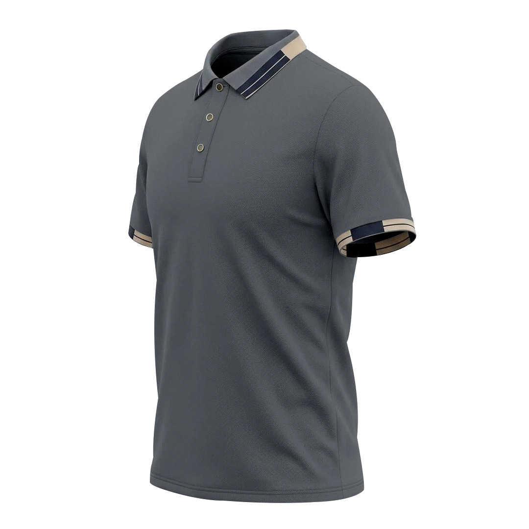 Mens Three-button Short-sleeve Top - Image 6