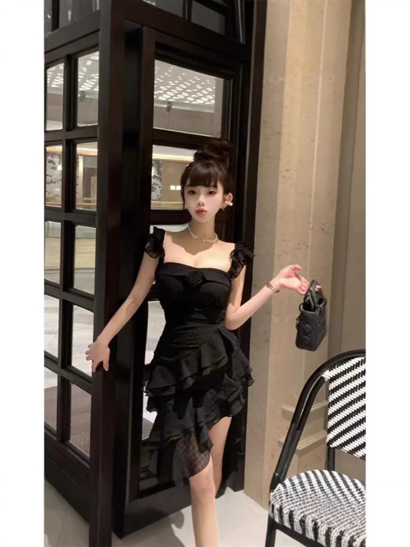 First Love Irregular Ruffled Slim-Fit Dress - Image 7