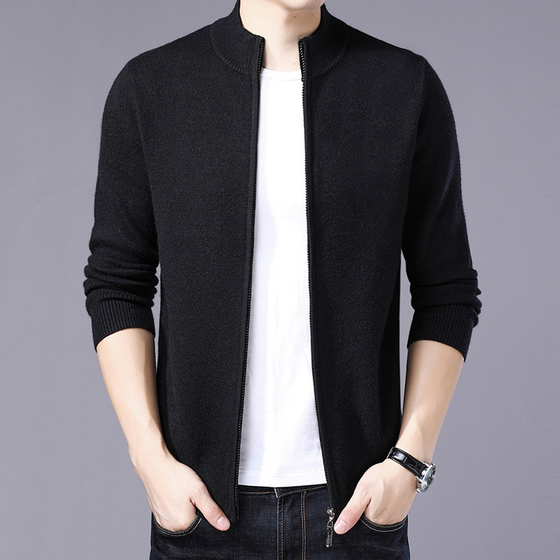 Mens Thickened Warm Solid-color Sweater - Image 6
