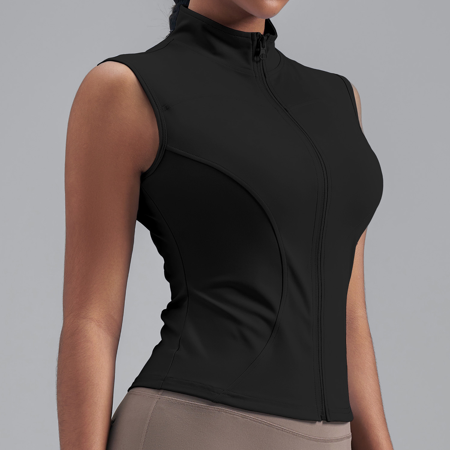 New Womens Stand-collar Sleeveless Jacket - Image 2