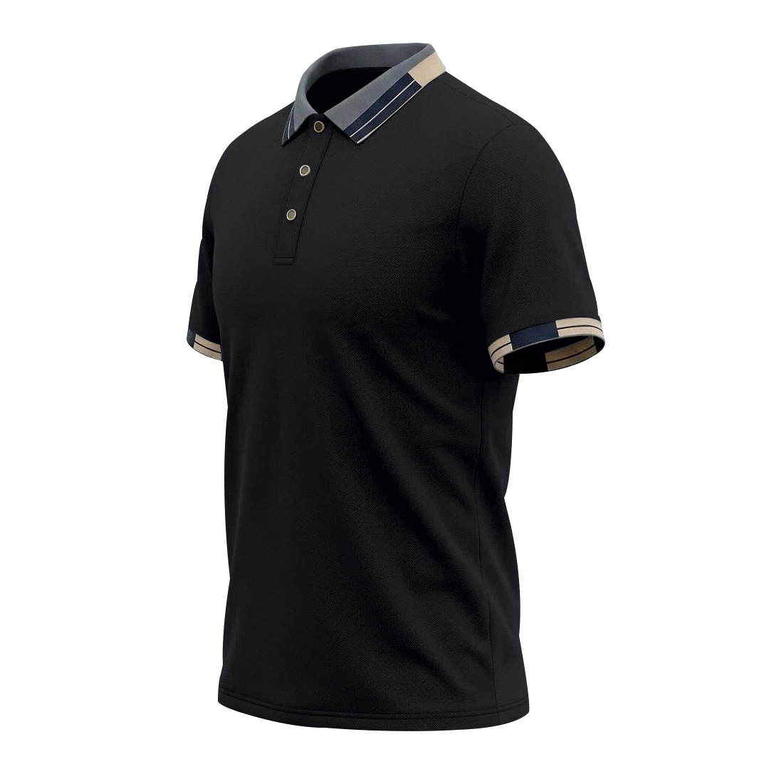 Mens Three-button Short-sleeve Top - Image 7