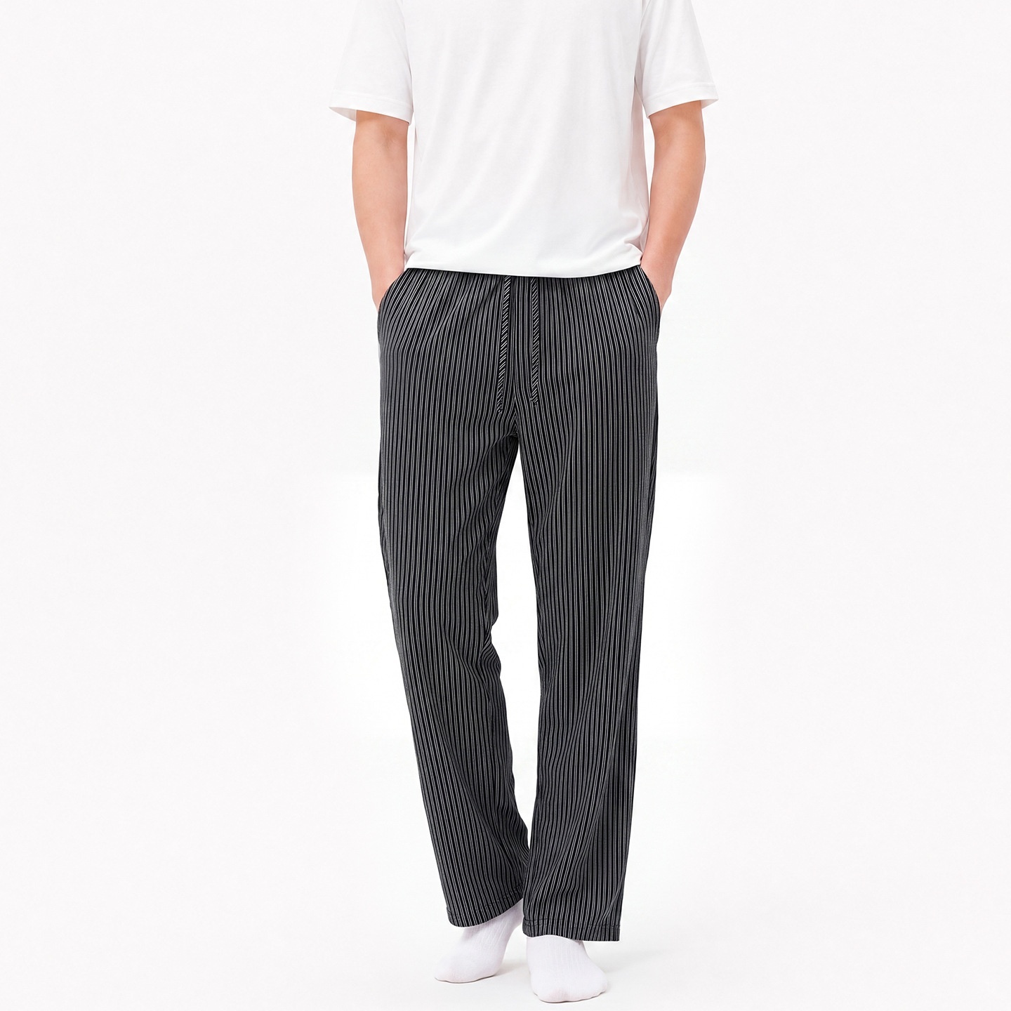 Striped Home Pants Suitable For Both Indoor And Outdoor Wear - Image 7