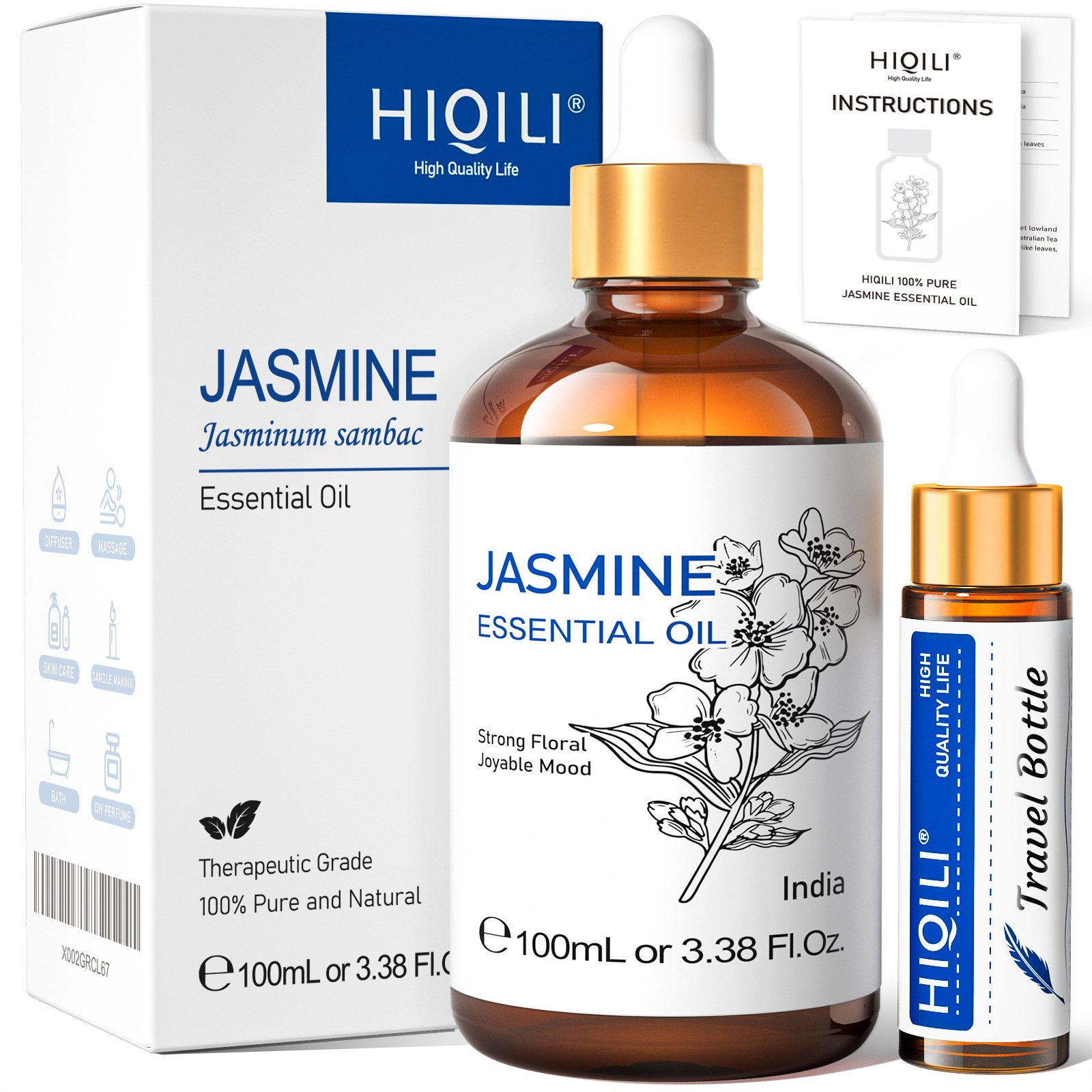 Beauty And Skin Care Single Essential Oil Plant Extract Rose Massage Oil Perfume Aromatherapy - Image 2