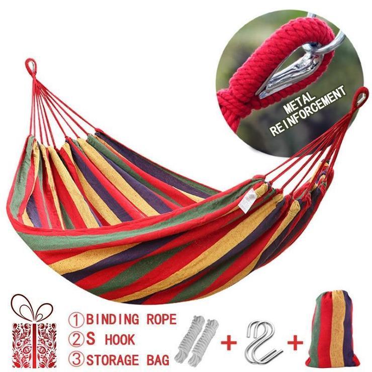 Outdoor Camping And Leisure Room Double Person Singleadult Swing Swing Hammock Canvas Thickening And Widening Children Hammock Toys. - Image 10