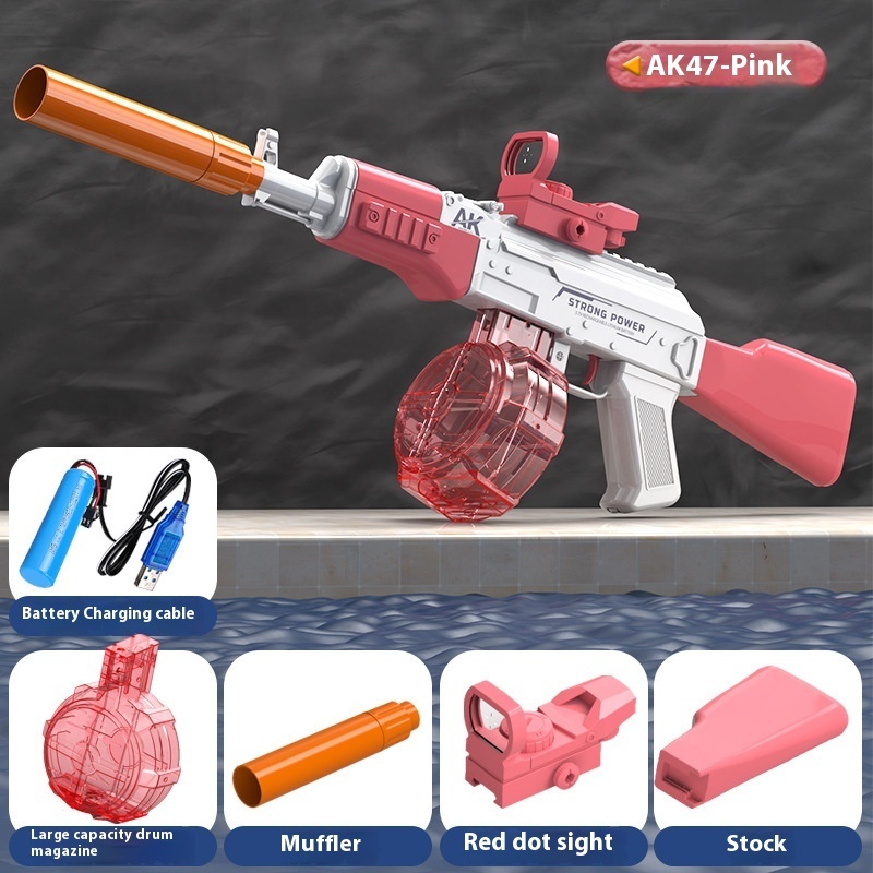 AK47 Electric Water Guns Fully Automatic Shooting Game Beach Entertainment Outdoor Beach Pool Gun Toys For Children Gift - Image 9