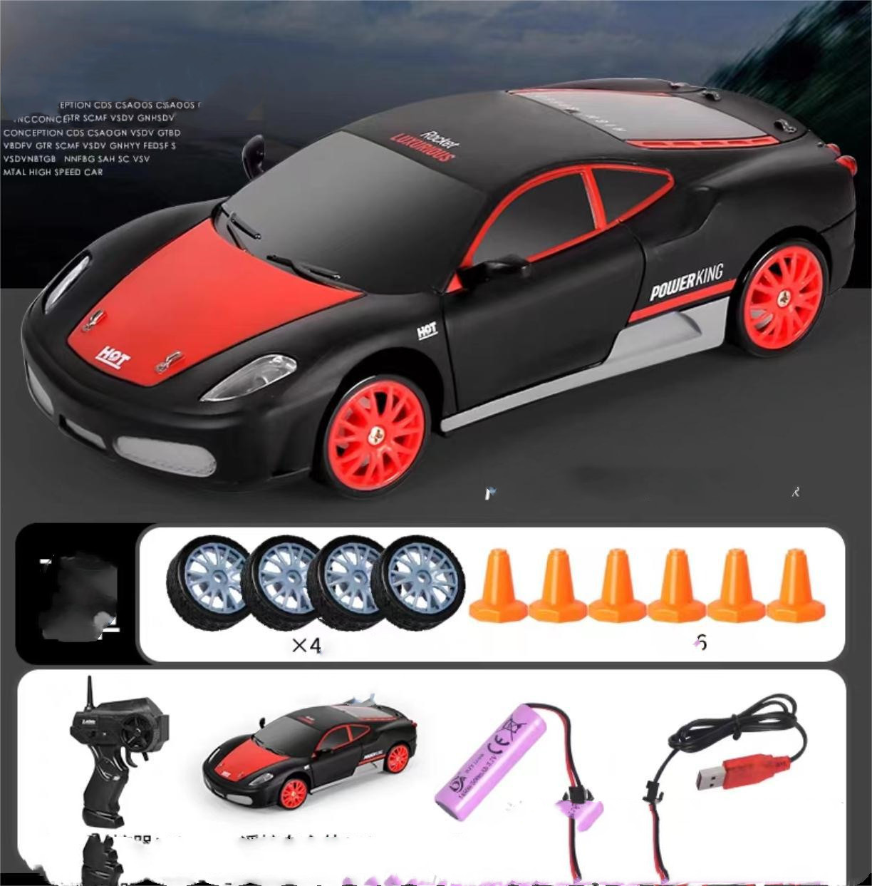2.4G Drift Rc Car 4WD RC Drift Car Toy Remote Control GTR Model AE86 Vehicle Car RC Racing Car Toy For Children Christmas Gifts - Image 6