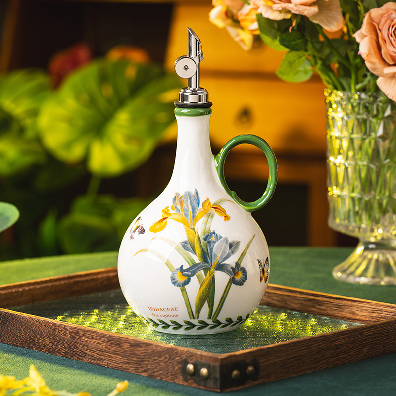 Kitchen Home Retro Ceramic Oil Jar - Image 3