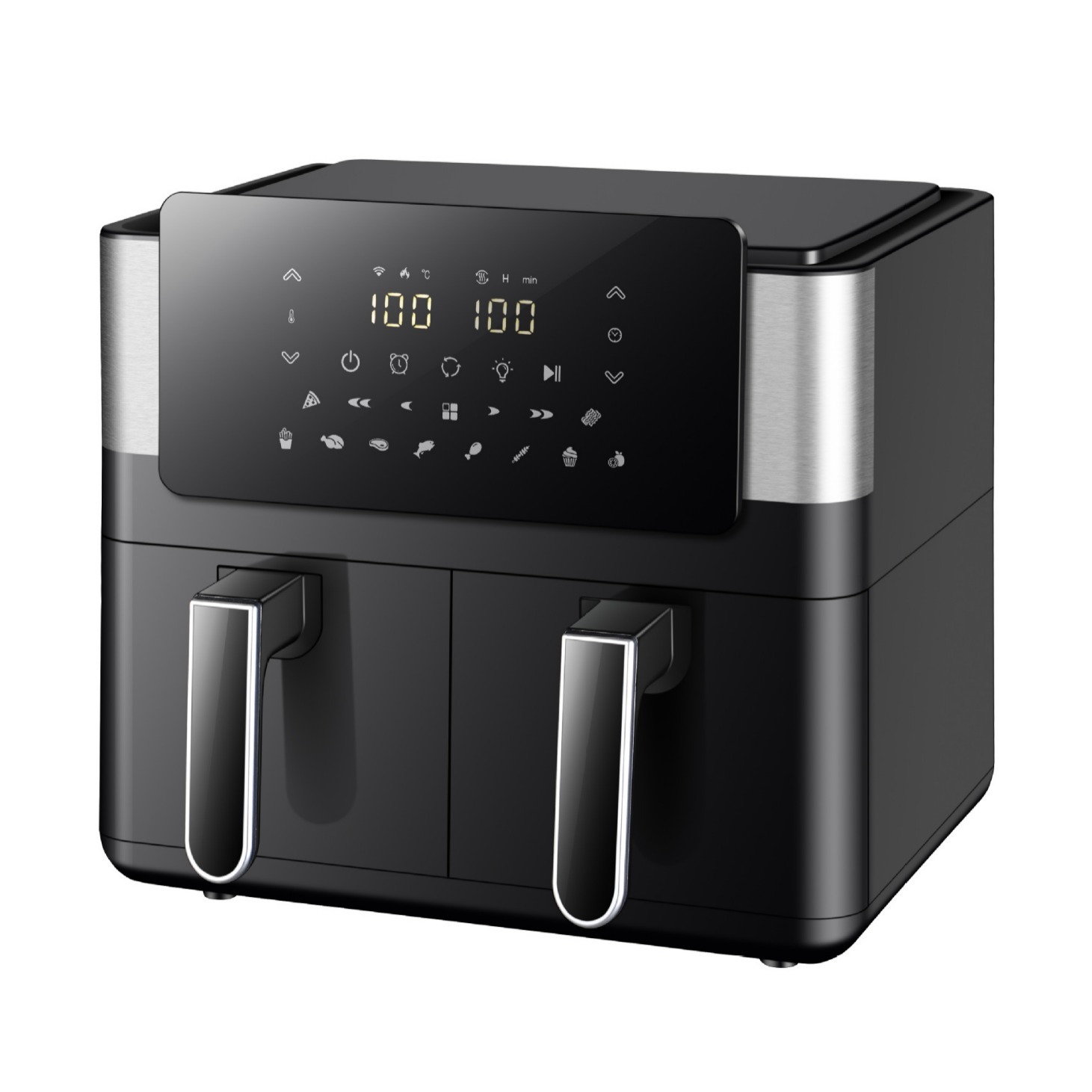 Household Multi-function Visual Intelligent Touch Screen Double Pot Air Fryer - Image 4