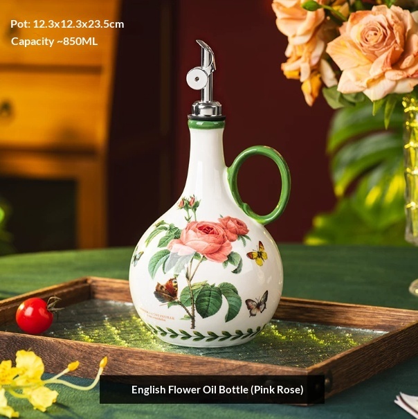 Kitchen Home Retro Ceramic Oil Jar - Image 7